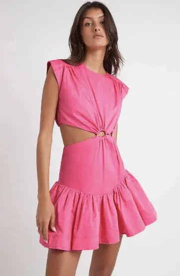 Aje Solstice Cut Out Ring Flip Mini Dress Pink Size 8 / S photo 2