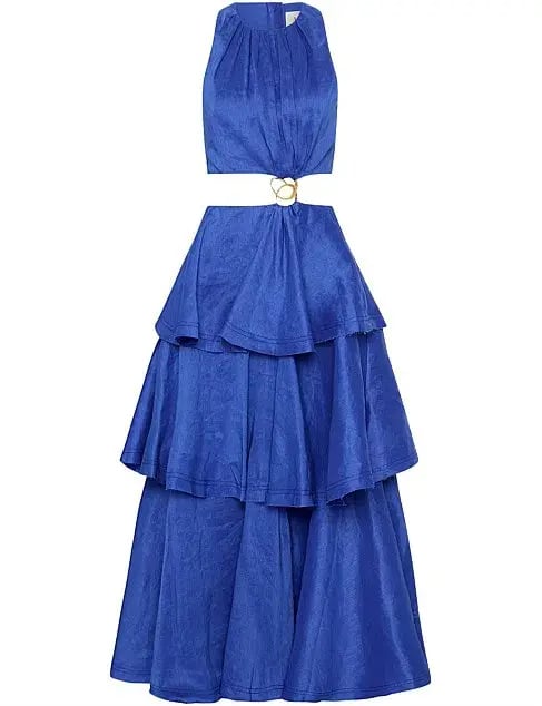 Aje Wave Cut Out Ring Midi Dress Blue Size 8 / S photo 5