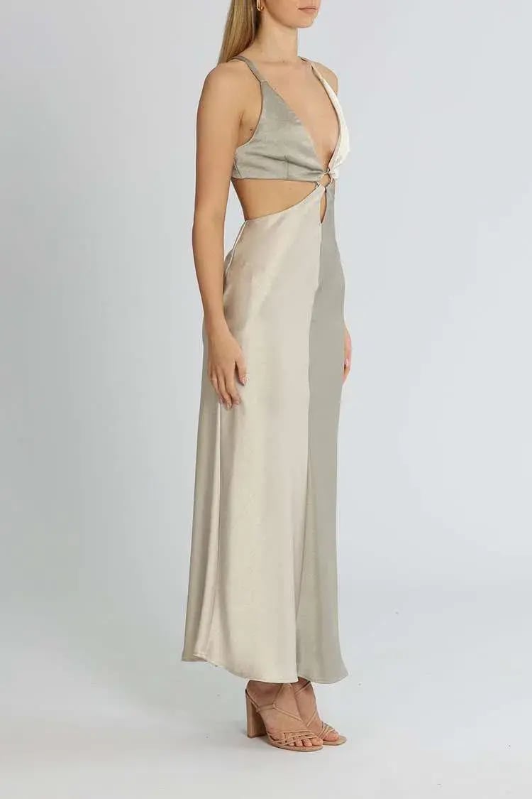 Bec and Bridge Felix Maxi Dress Grey Size 12 photo 3