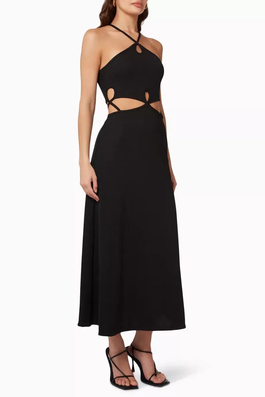 Christopher Esber  Looped Cutaway Sleeveless Dress Black Size 12 AU photo 2