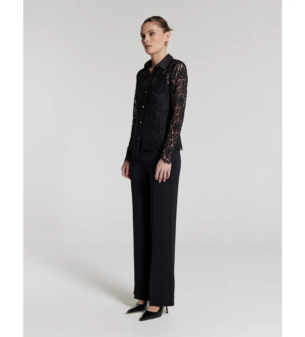 Perri Cutten Como Lace Shirt Black Size AU 6 photo 2