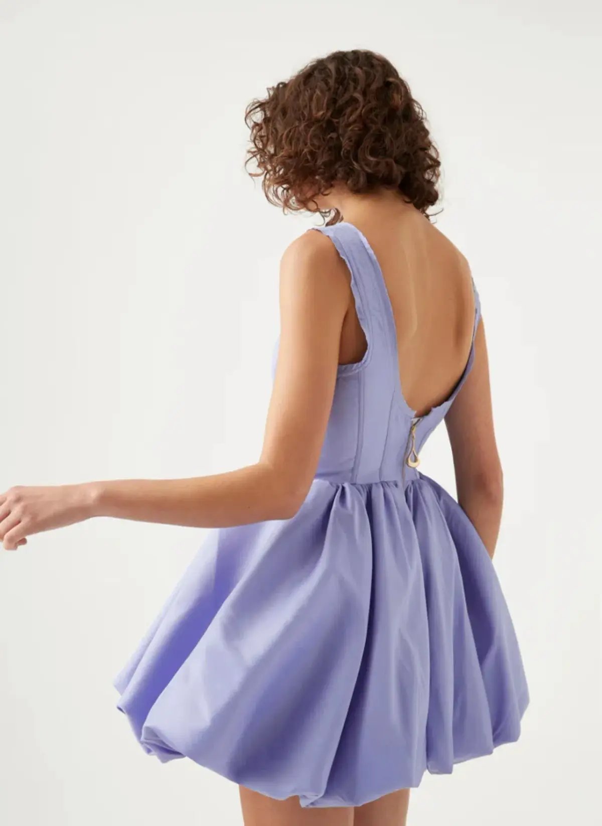 Aje Suzette Bubble Mini Dress Cool Lavender Size 6 photo 2