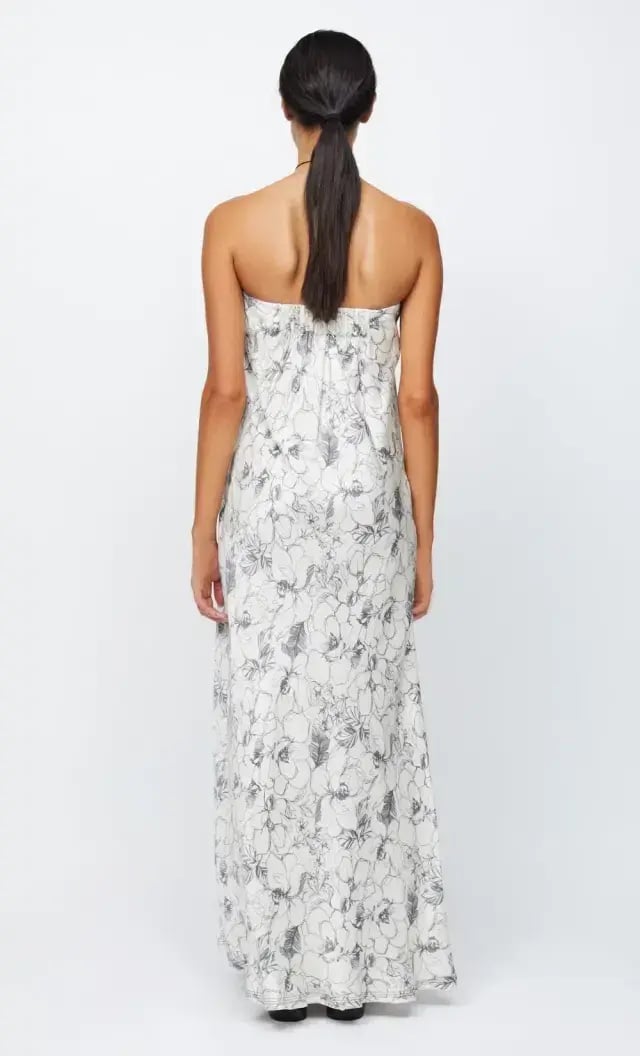 Bec & Bridge Tillie Strapless Maxi Dress Linear Floral Size AU 10 photo 3