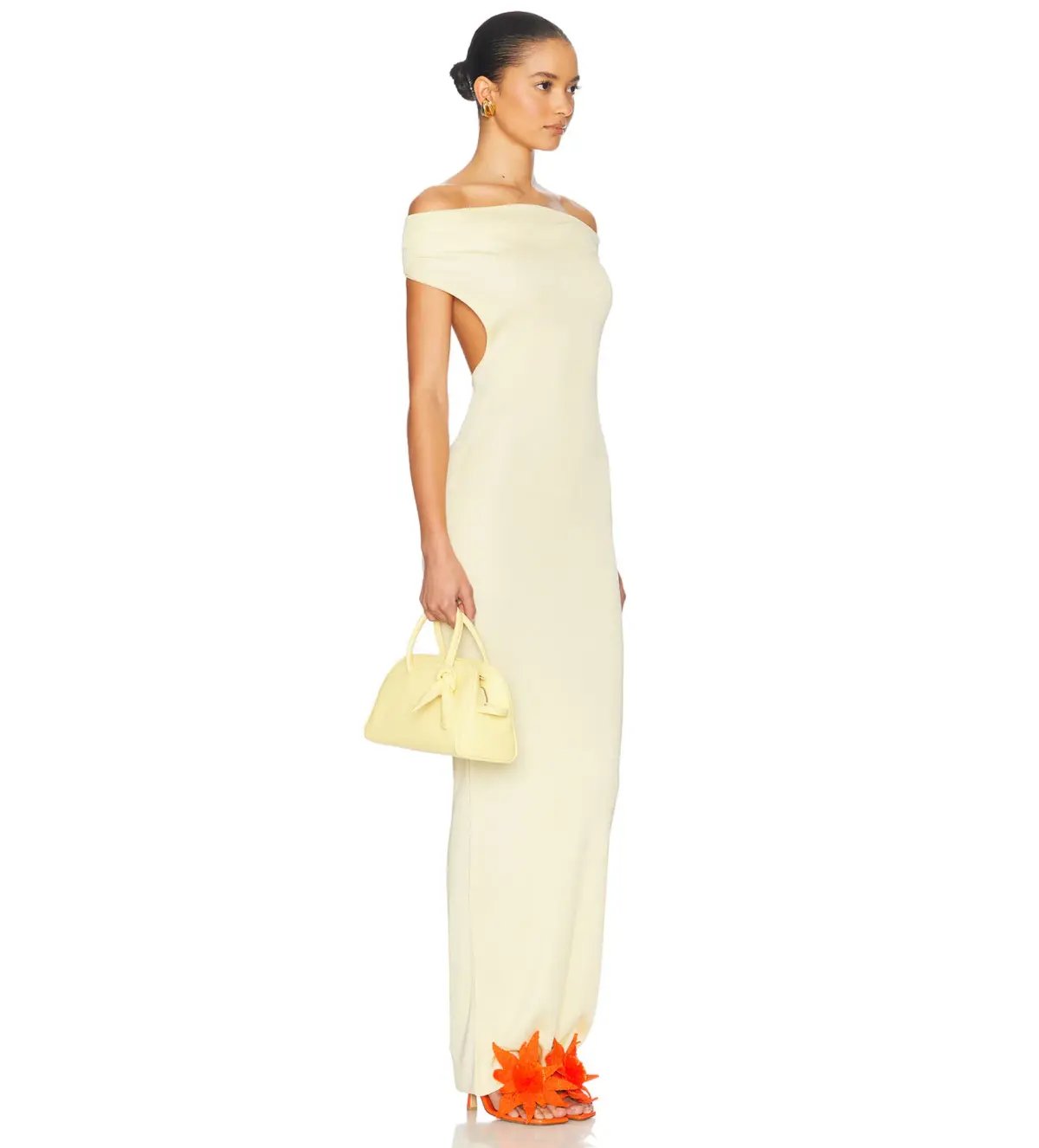 Helsa Aaliyah Maxi Knit Dress in Butter Yellow Size XS / AU 6 - 8 photo 3