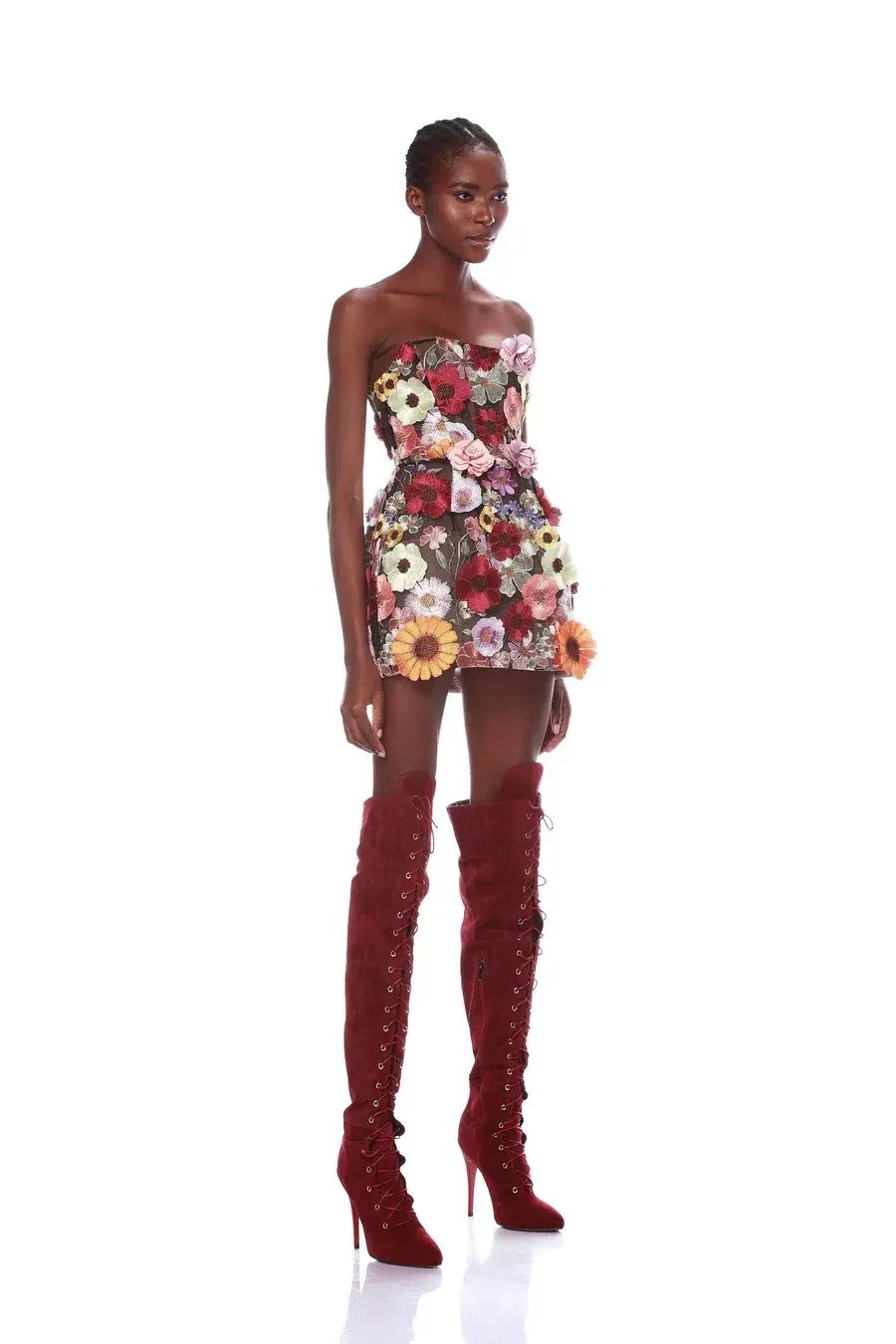 Bronx and Banco Bouquet Maraya Mini Dress Black Floral Size S / AU 8 photo 2