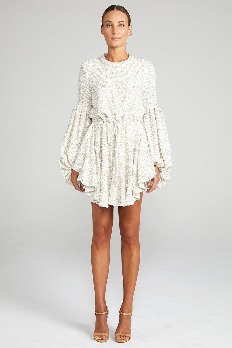 Shona Joy Aimee Balloon Sleeve Mini Dress White size 8 photo 2