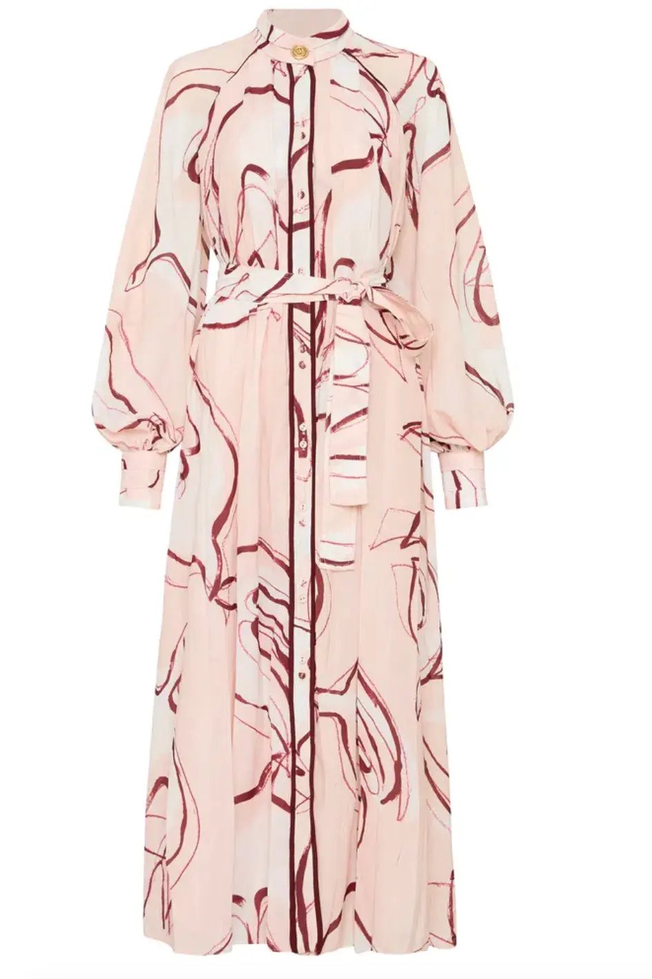 Aje Beatrice Pleated Midi Dress Whimsical Dove Size 10 photo 5