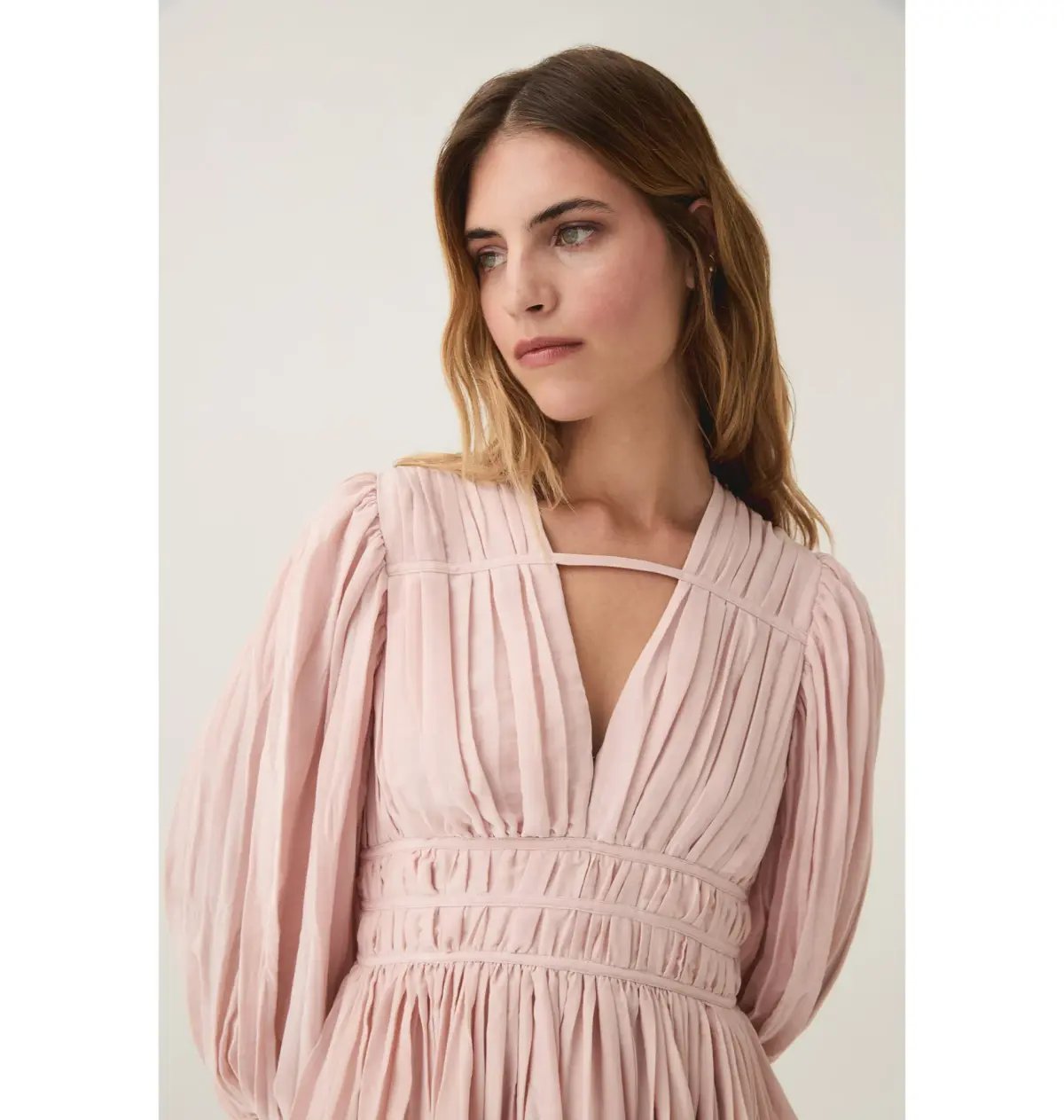 Aje Catalyst Pleated Mini Dress Blush Pink Size AU 10 photo 2