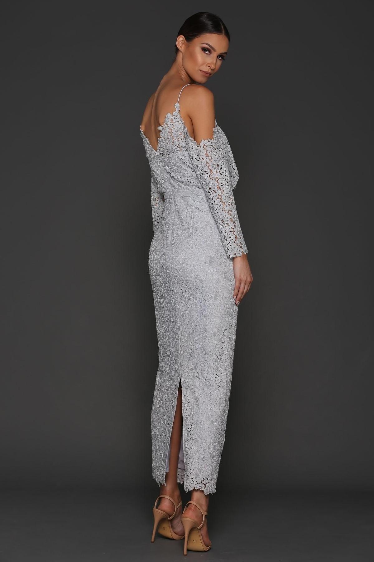 Elle Zeitoune Kendra Dress Gray Size 6 photo 2