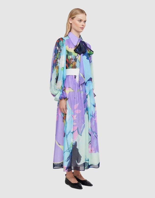 Leo Lin Illusory Silk Midi Dress photo 4