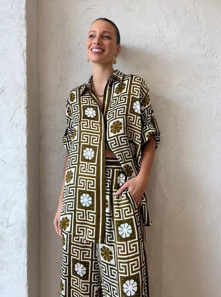 Alemais Dimi Jacquard Top and Pants Set Print Size 10 photo 4