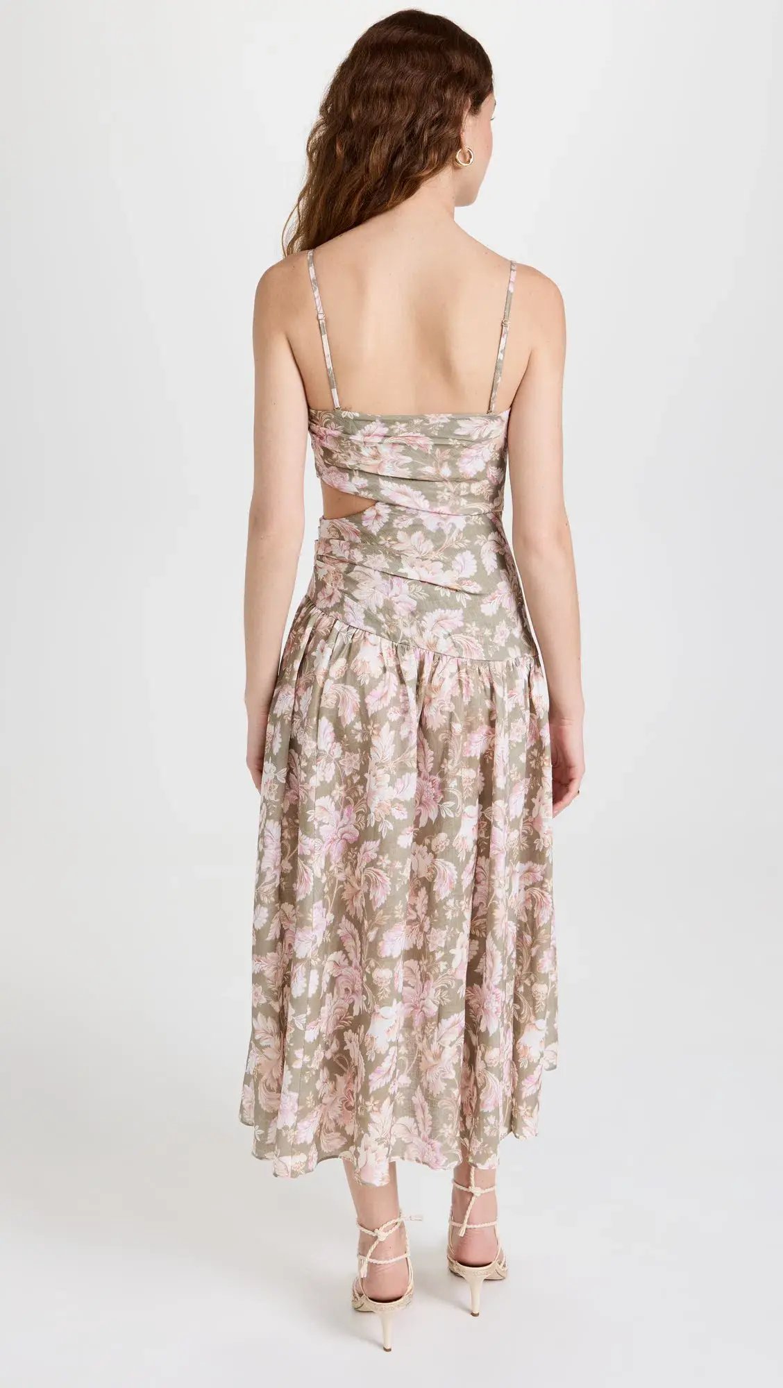 Zimmermann Lyre Linen Floral Dress Size 1/ Au 10 photo 2