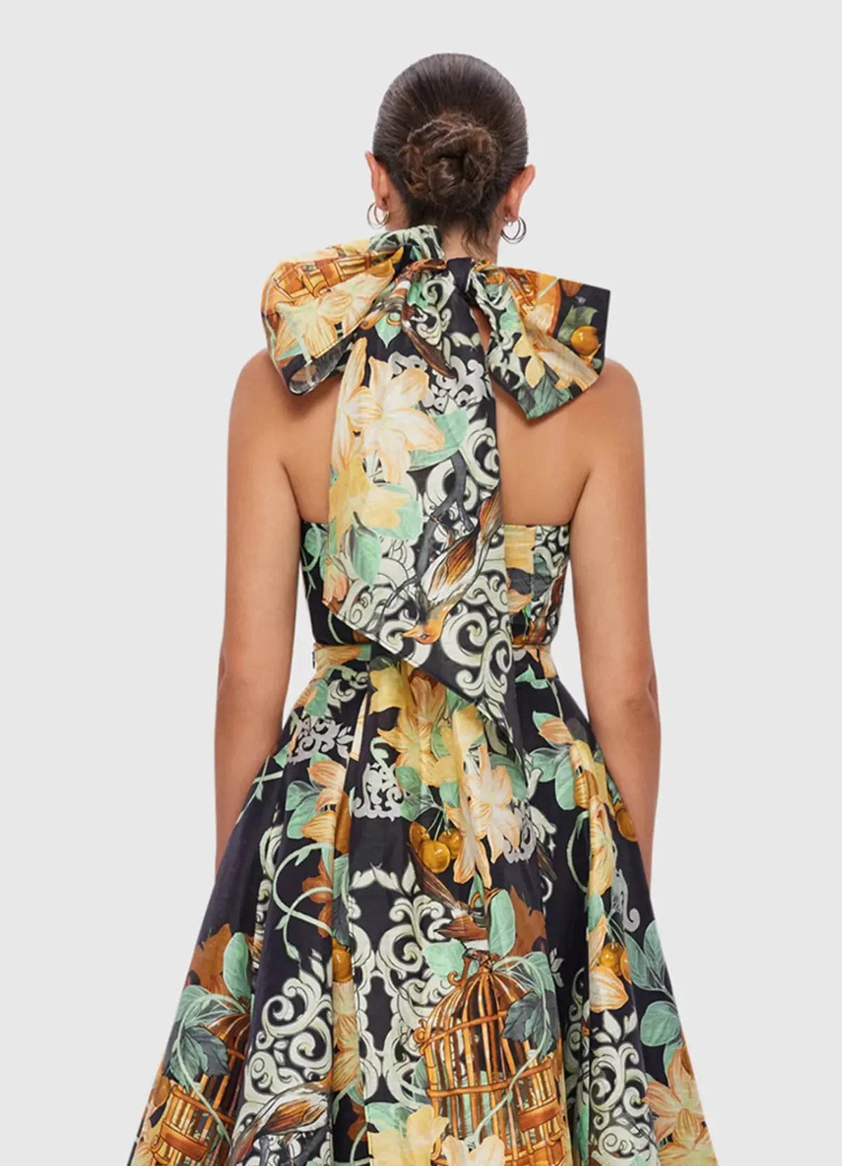 Leo Lin Bridget Halterneck Top and Myla Midi Skirt Azalea Print in Twilight Size 8 photo 2