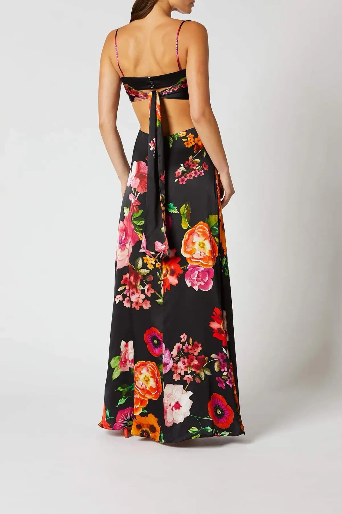 Scanlan Theodore Silk Floral Print Dress Black Size 6 photo 2