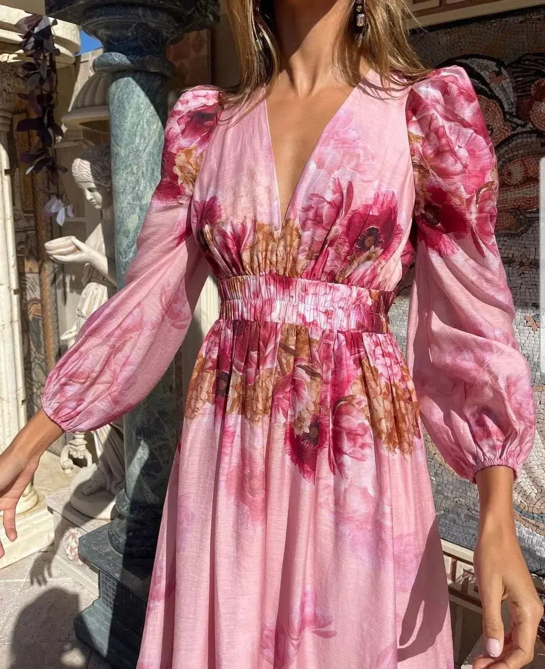 Sheike Swan Lake Dress Pink Floral Print Size 6 photo 3
