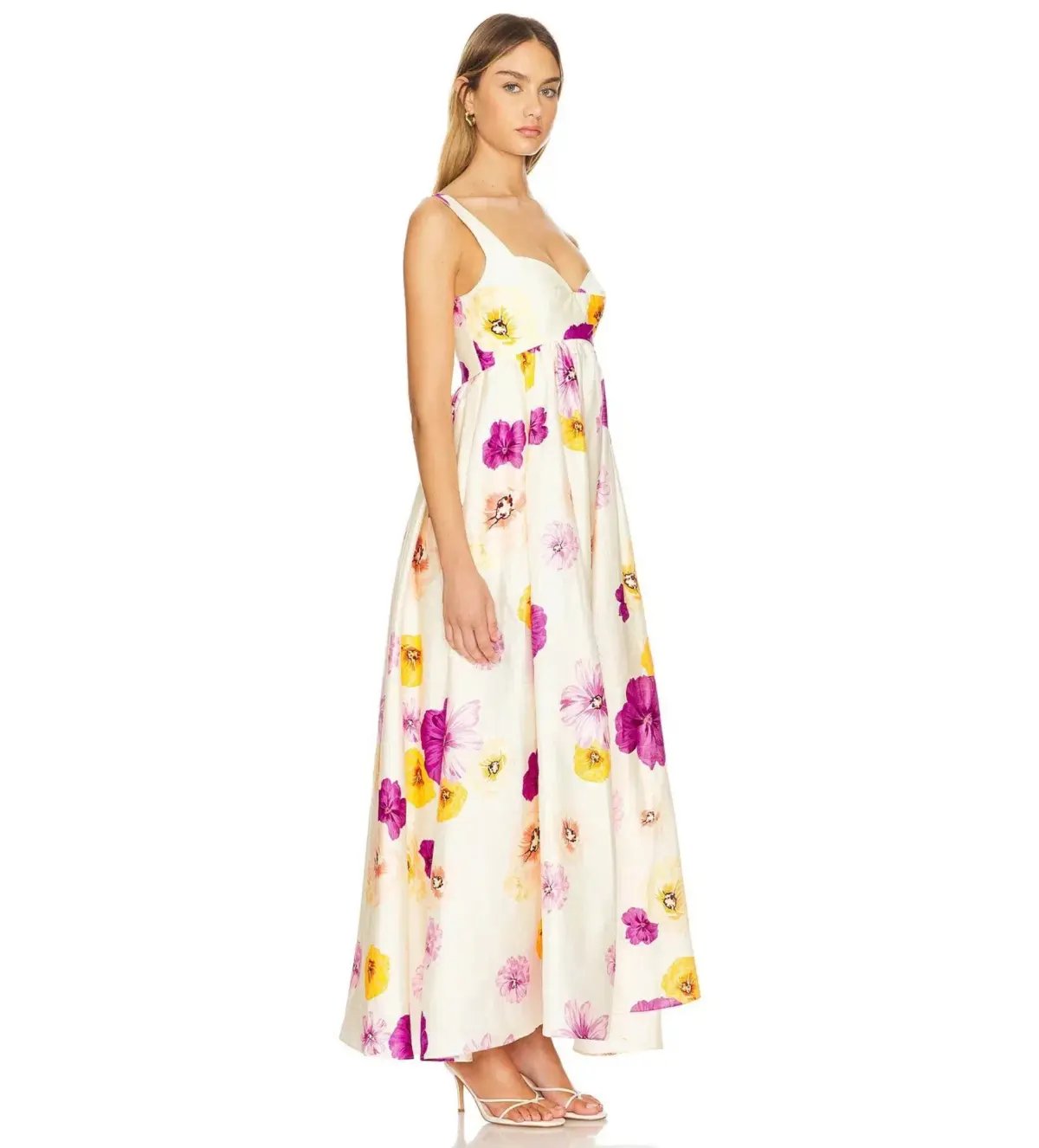 Acler Sandgate Maxi Dress Almond Poppy Size AU 8 photo 2