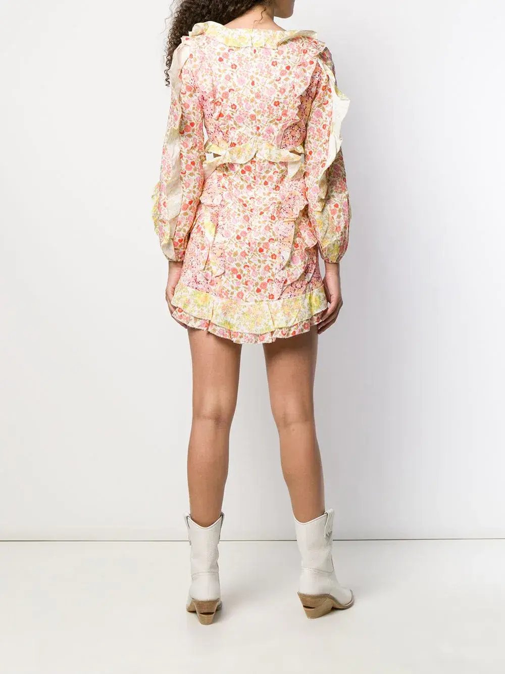 Zimmermann Goldie Spliced Mini Dress Floral Size 2 / Au 12 photo 2
