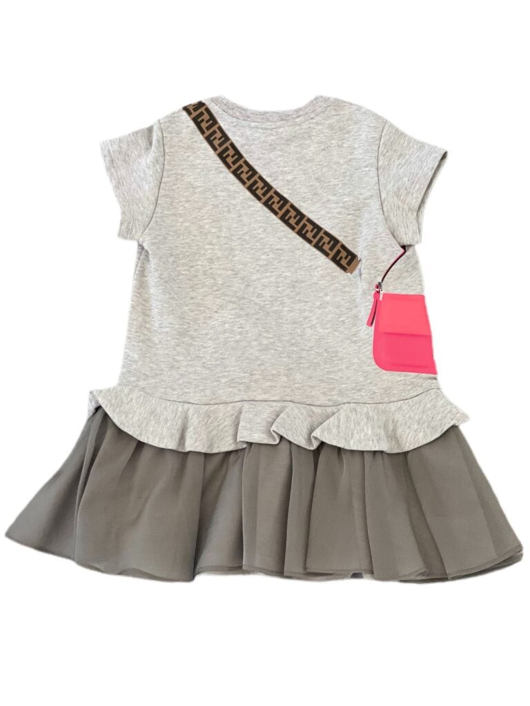 Fendi Handbag Dress In Grey/Pink photo 3