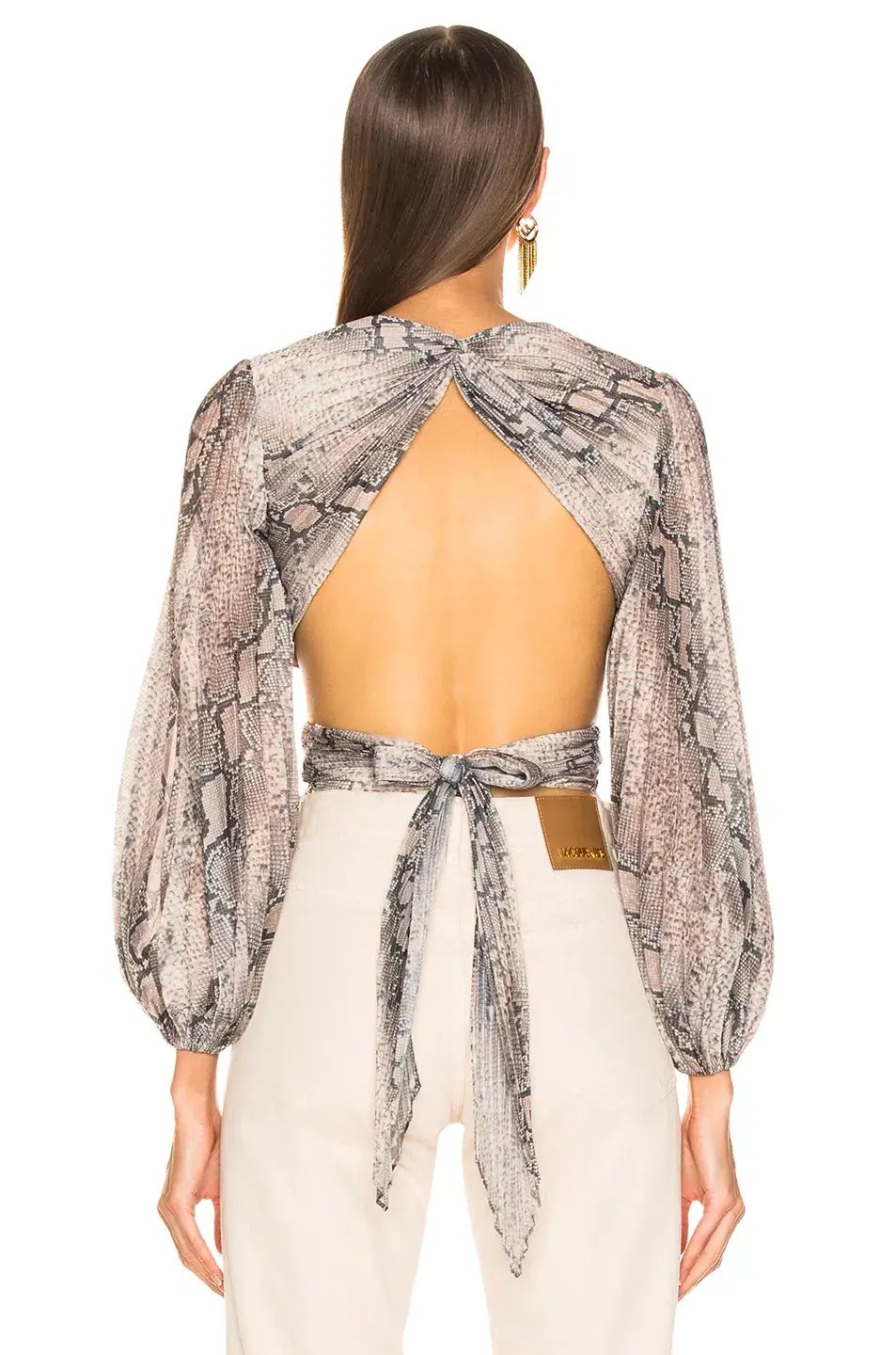 Zimmermann Corsage Pleat Bodice and Twist Front Skirt Set Python Size 1 / Au 10 photo 2