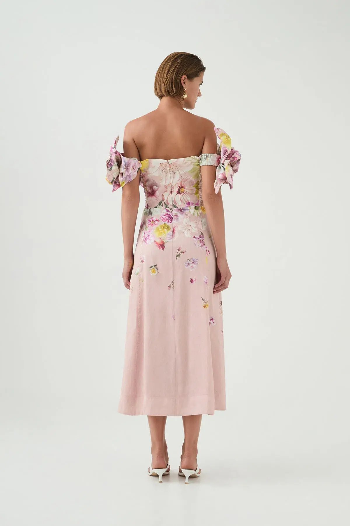 Aje Misha Maxi Dress Floral Pink Size 10 photo 6