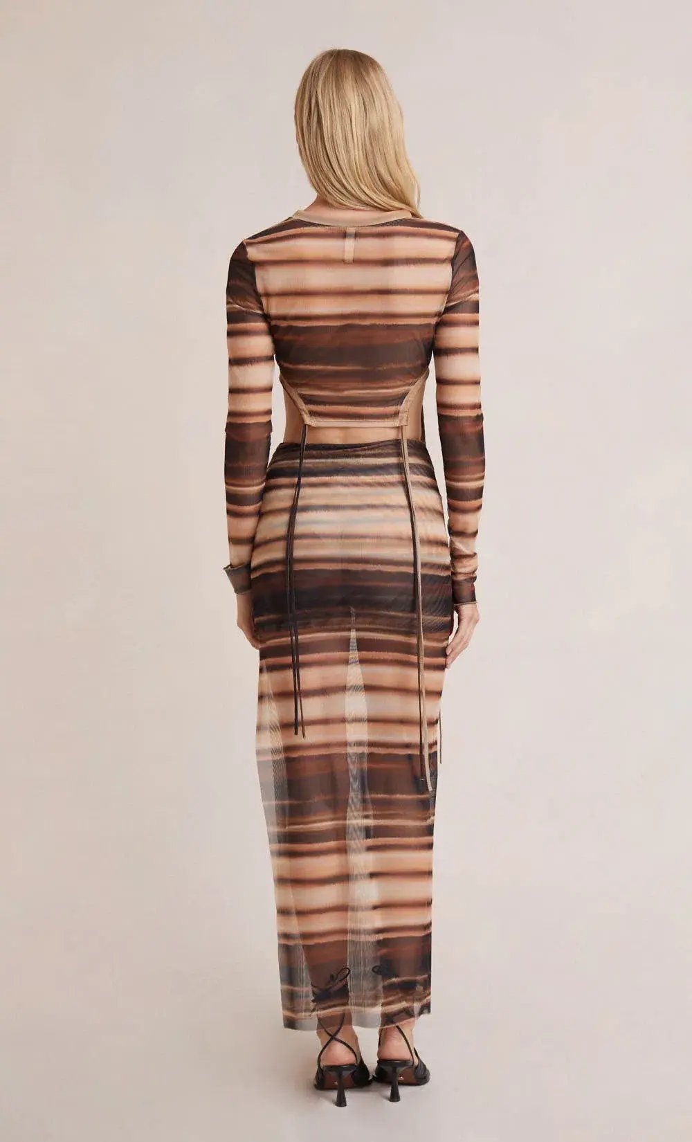 Bec and Bridge Watercolour Long Sleeve Crop Top and Maxi Skirt Set Print Size 8 photo 3