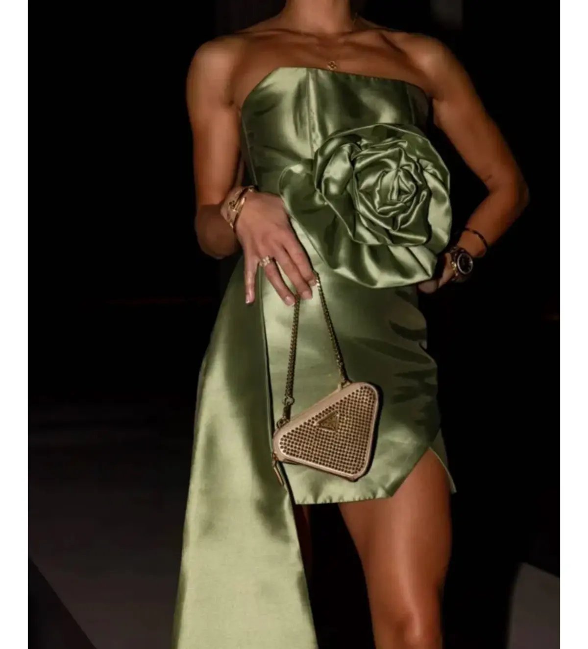 Jafrie By R Nebula Mini Dress Moss Green Size AU 6 photo 3