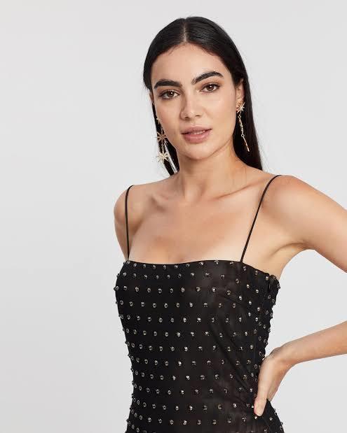 Misha Halsey Mini Dress Black Size 6 photo 5
