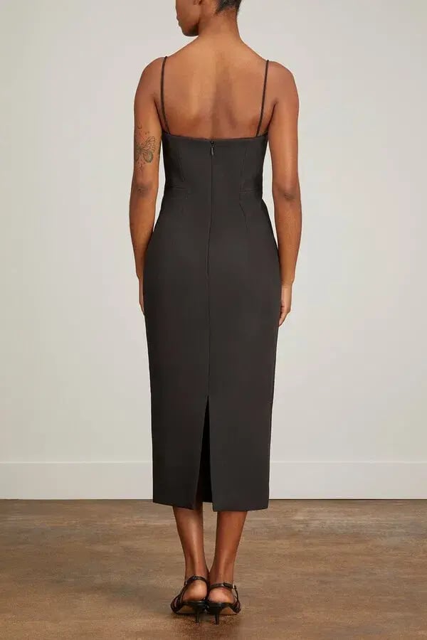 Rachel Gilbert The Bodie Midi Dress Black Size 8 photo 3