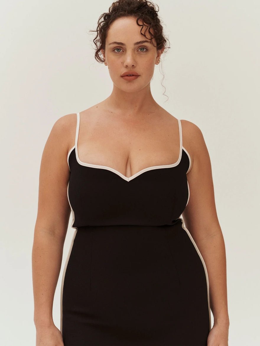 Paris Georgia Heart Dress - Black With White photo 2