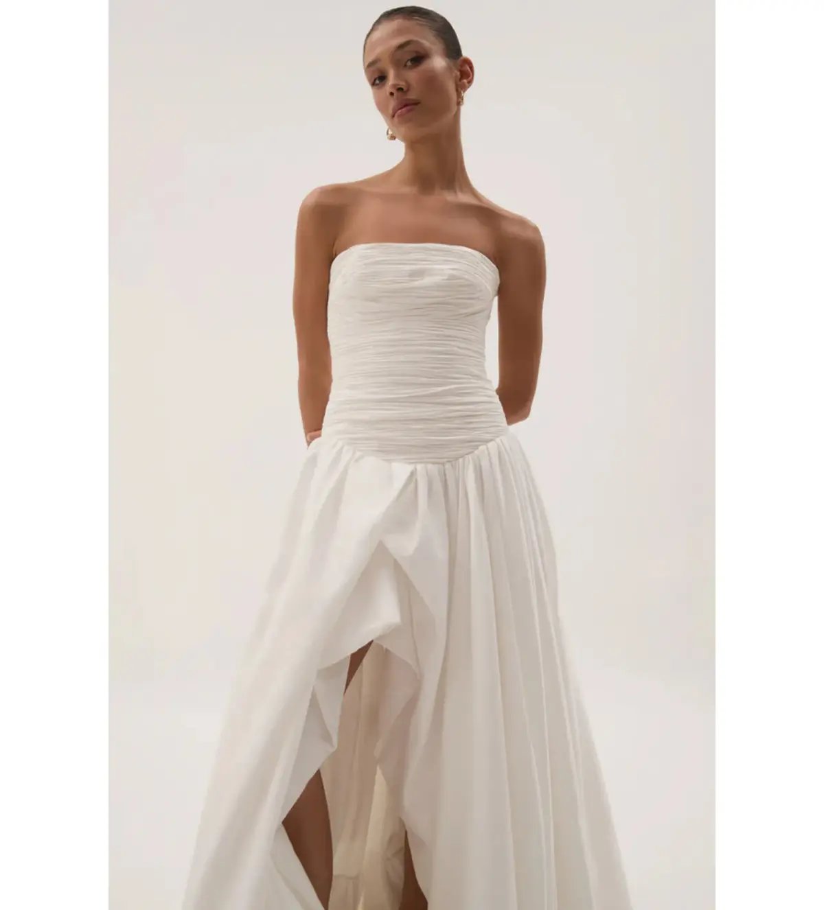 Aje Violette Bubble Hem Maxi Dress Ivory Size AU 12 photo 2