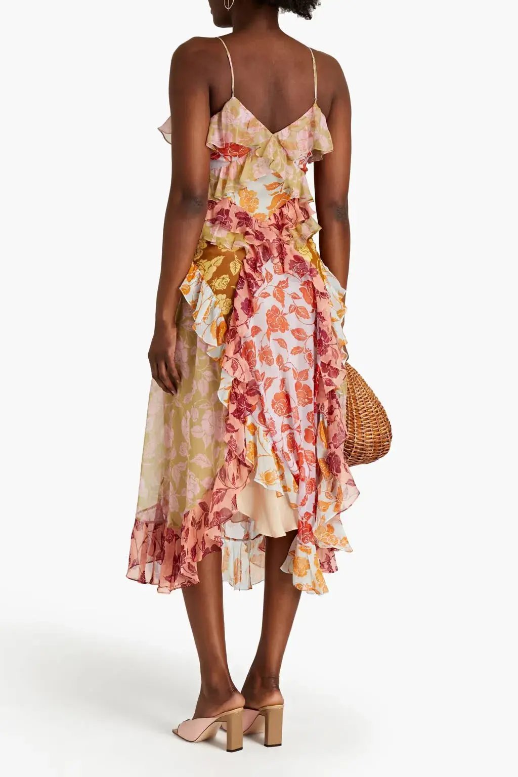 Zimmermann The Lovestruck Slip Midi Dress Patchwork Floral Size 0/Au 8 photo 2