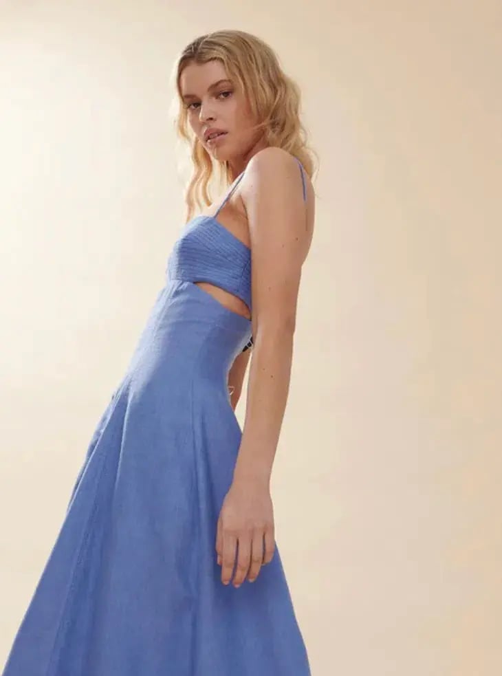 Clea Florence Stitch Dress Marina Blue Size S / Au 8-10 photo 4