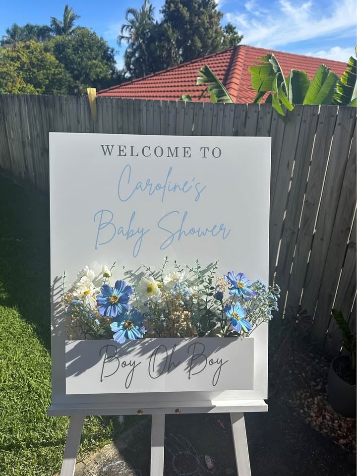 Baby shower sign hire photo 8