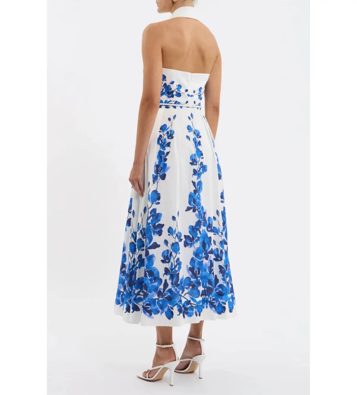 Rebecca Vallance Orchid Blues Midi Dress Floral Size AU 10 photo 3