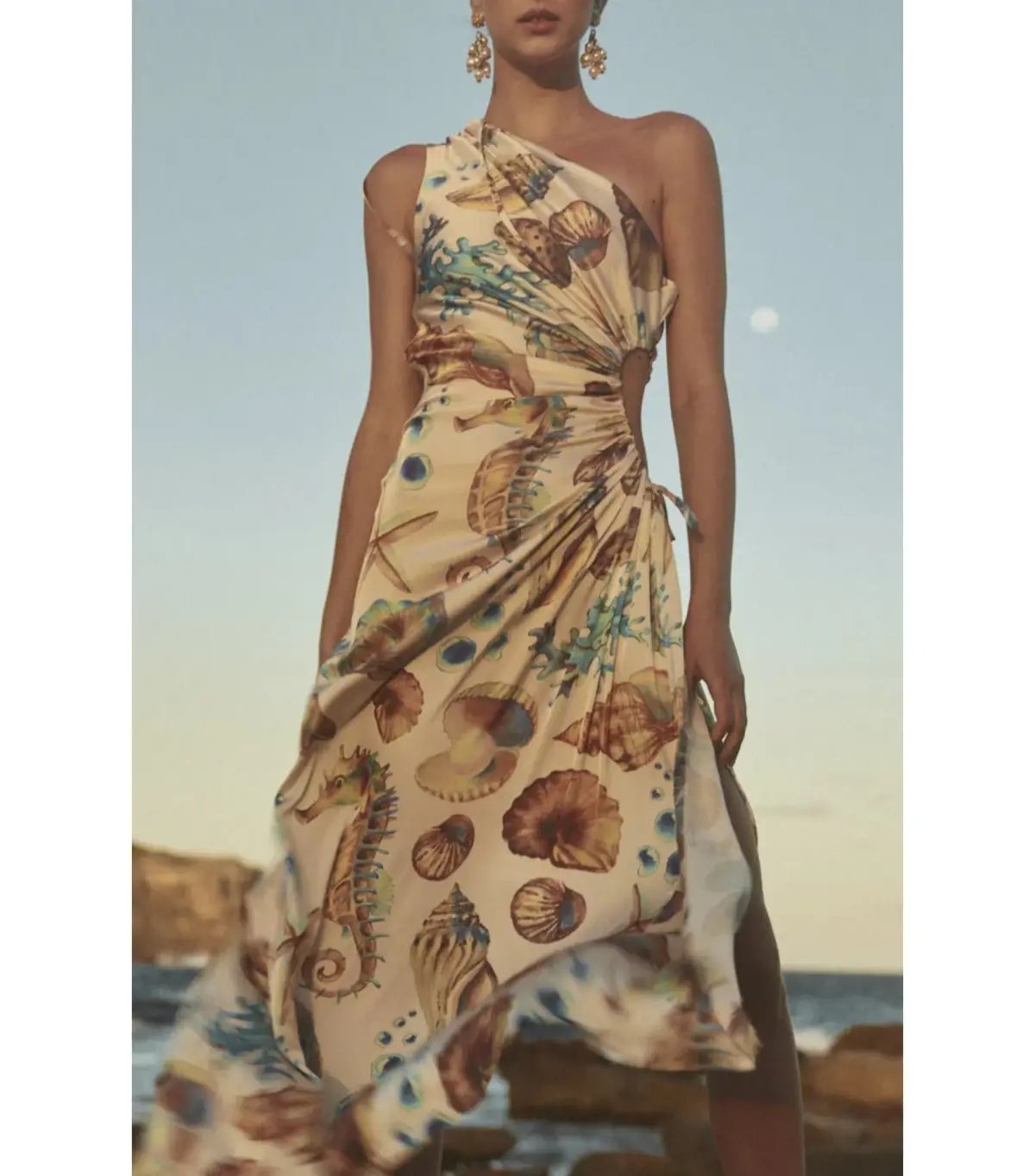 Sonya Moda Nour Seashell Maxi Dress Print Size AU 6 photo 3