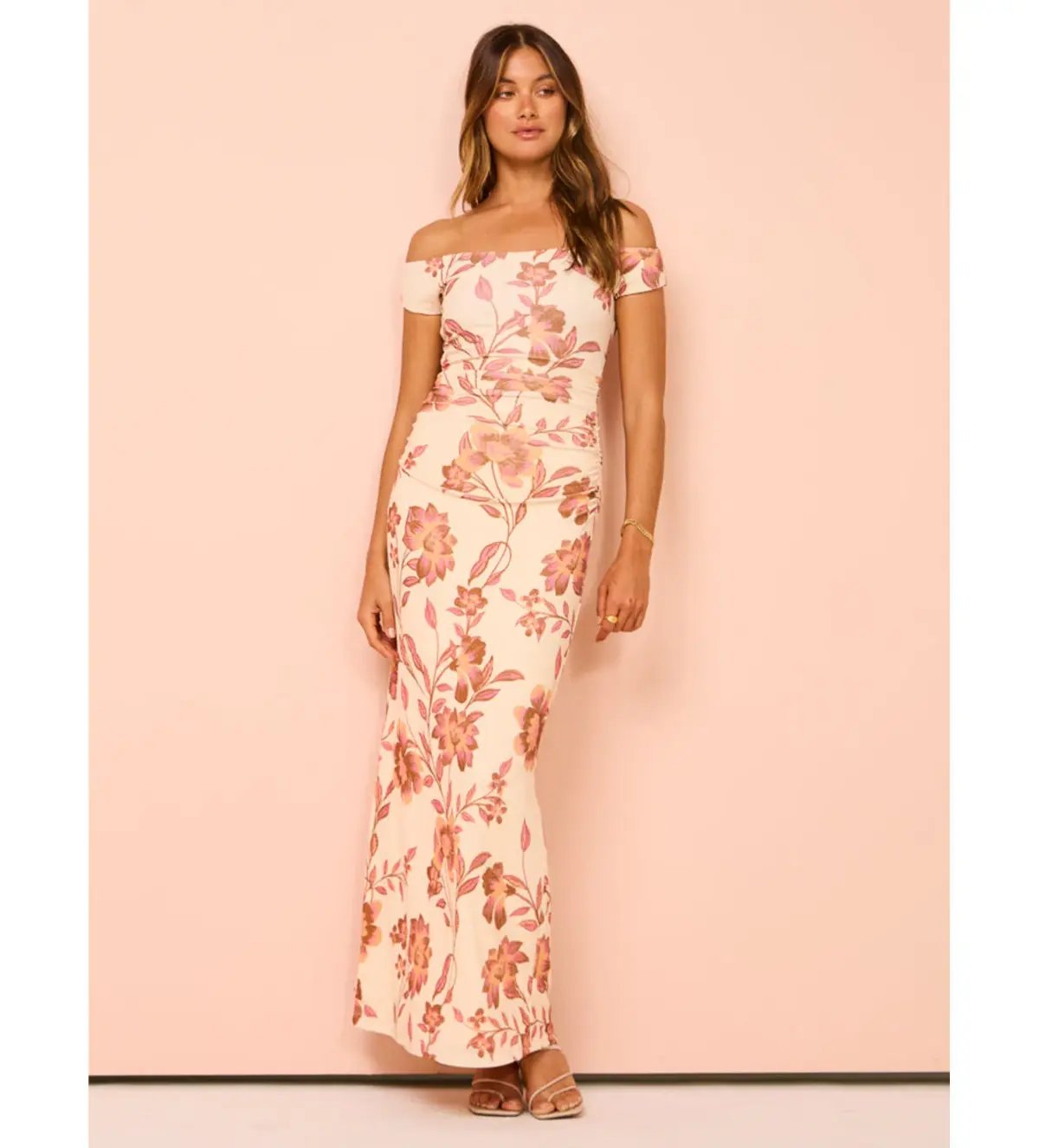 Ownley Ines Midi Dress Vanilla Floral Size XS/AU 6 photo 2