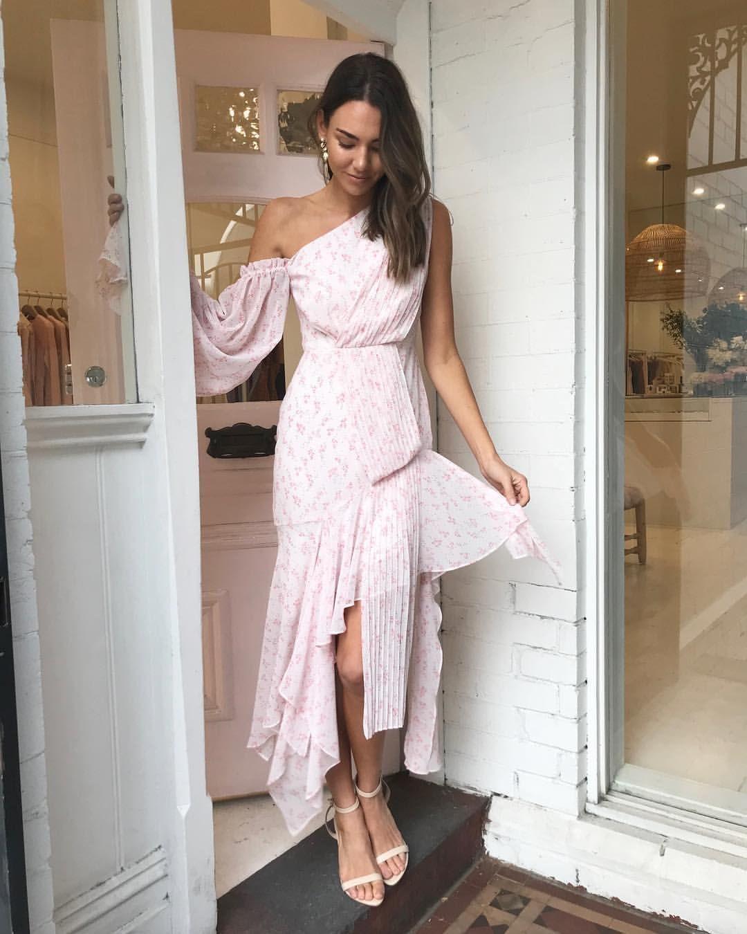 Acler Aurora Draped Pleated Dress Pink Size 8 photo 3