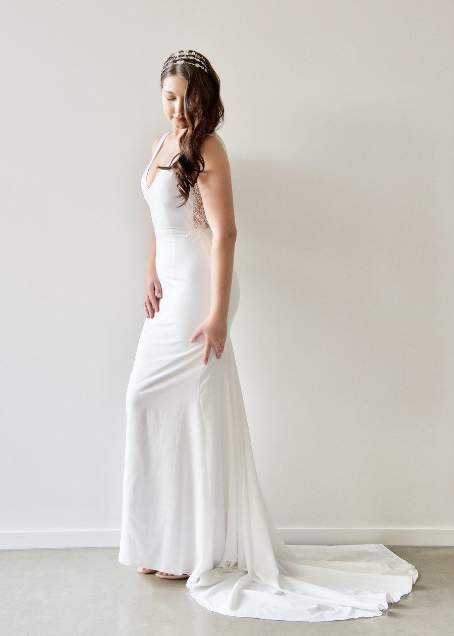 When Freddie Met Lilly Georgette Gown White Size 10 photo 2
