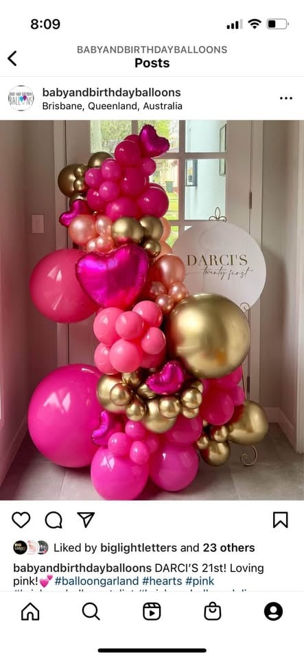 Balloon garlands, helium balloons and backdrop hire. BRISBANE. photo 11