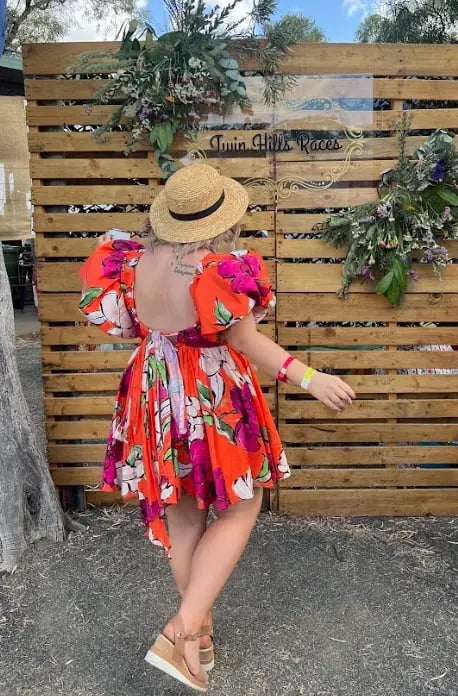 Aje Gretta Bow Back Mini Dress in Floral Size 16 photo 4