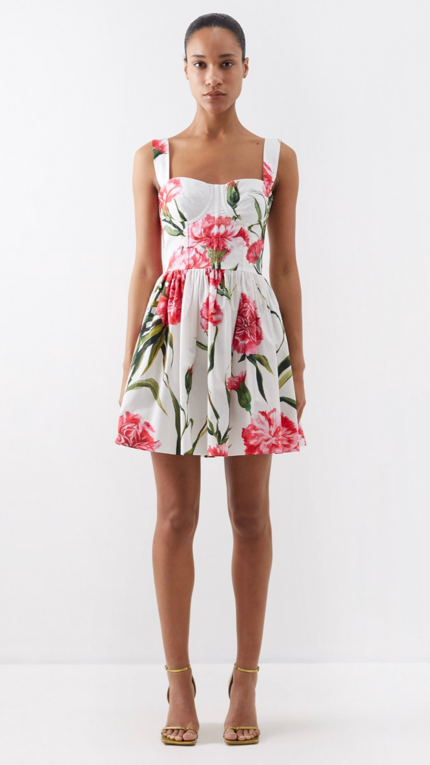 Dolce & Gabbana Carnation Print Poplin Dress photo 3