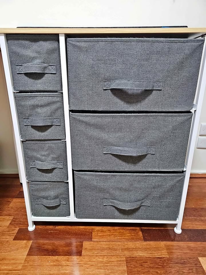 Fabric storage drawers. Good condition. photo 2