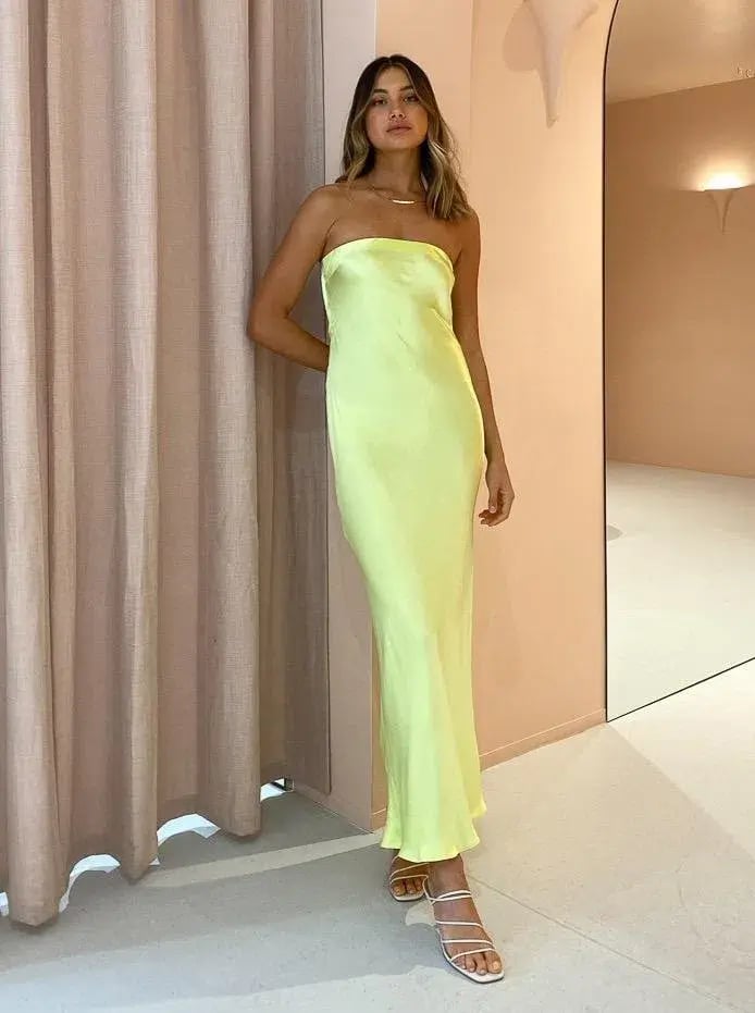 Bec & Bridge Citrus Sweetie Strapless Midi Dress Green Size 10 photo 2