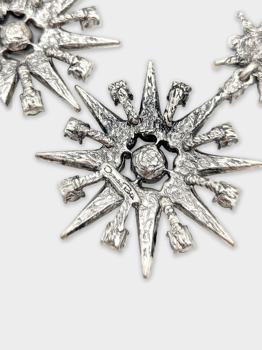 Oscar De La Renta Star Earrings Silver photo 2