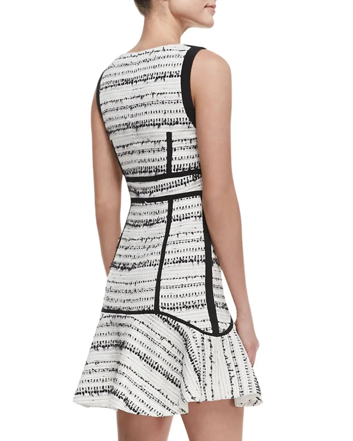 Rebecca Taylor Raffia Dress White Multi Size 8 photo 2
