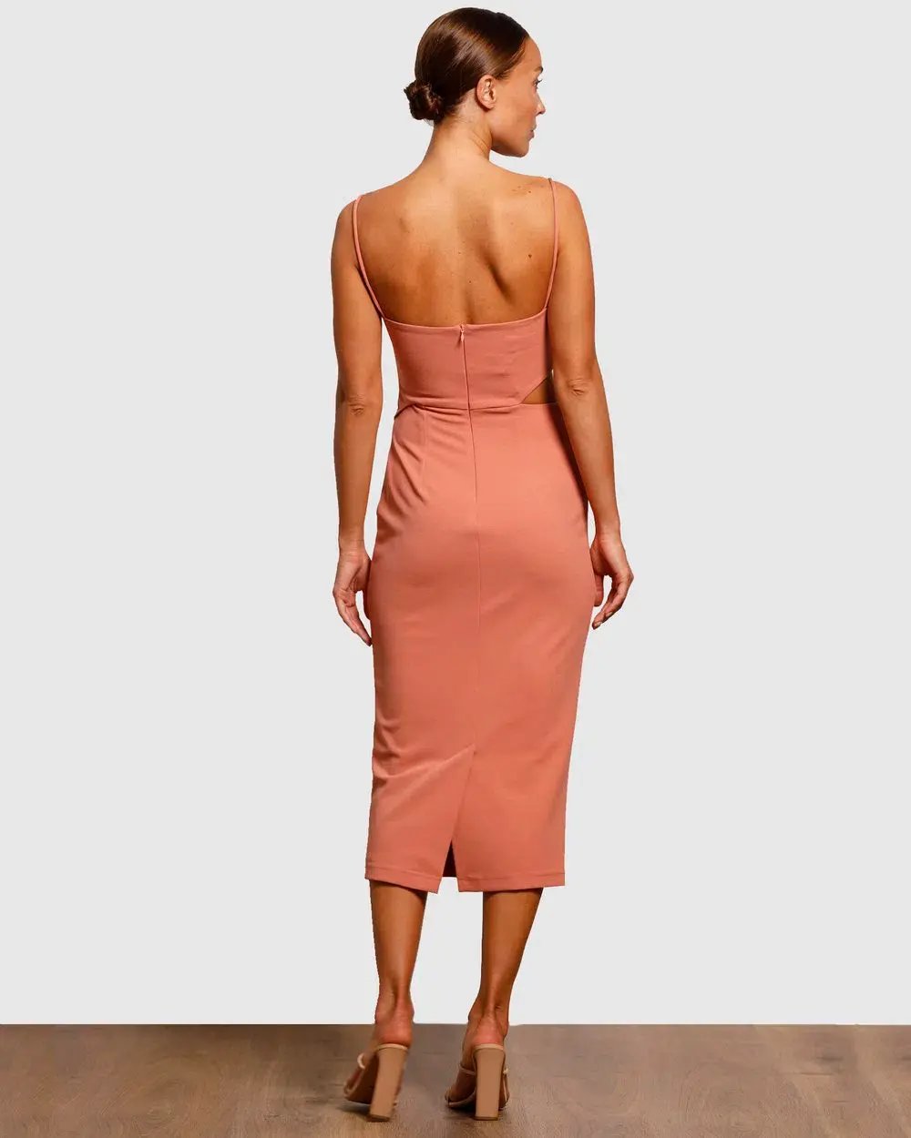 Pasduchas Pulse Slash Midi Dress Guava Size 6 photo 3