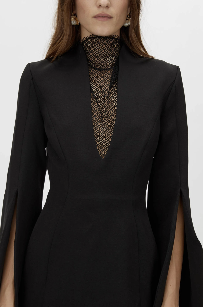 Camilla & Marc Sillage Lace Mini Dress In Black photo 4