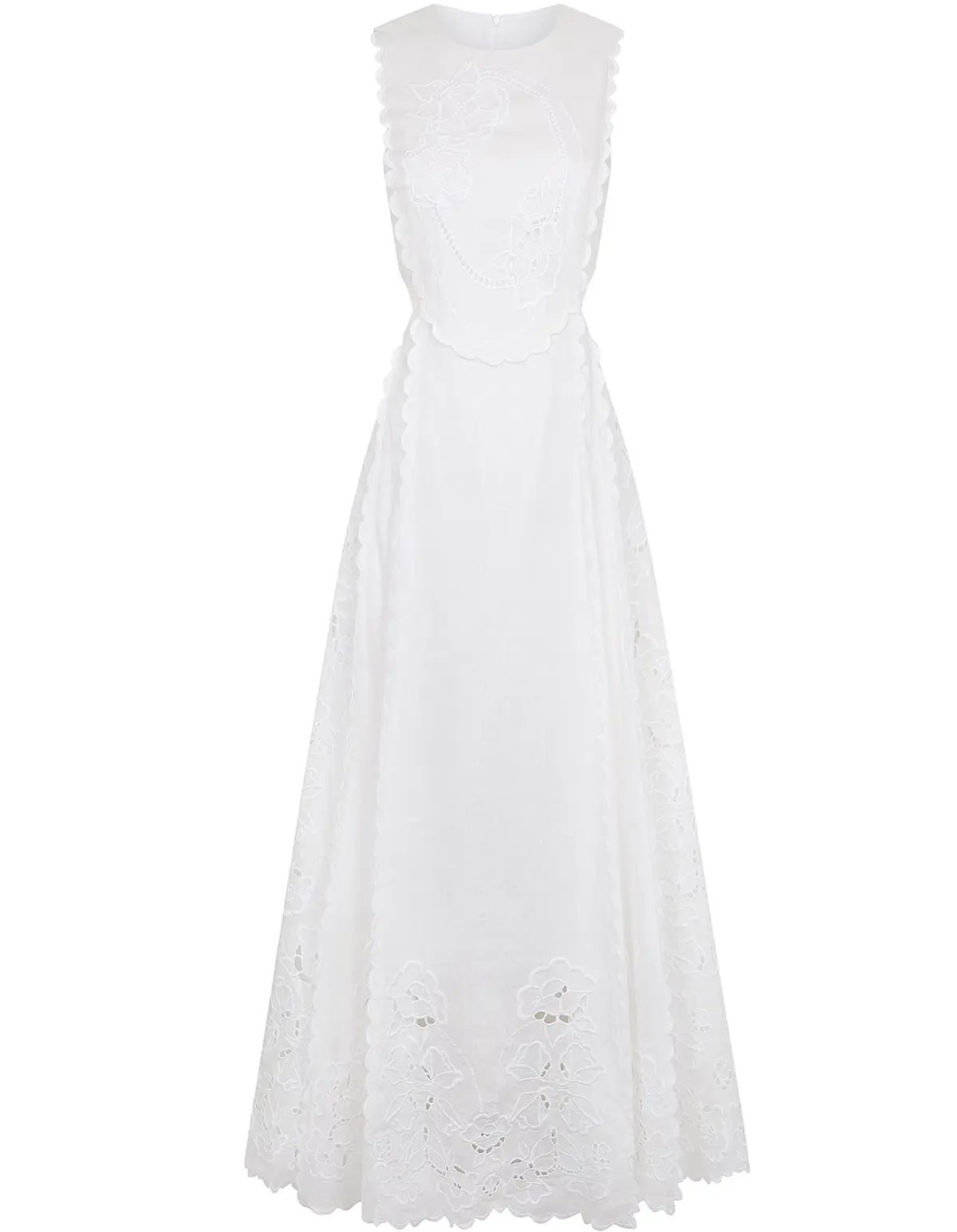 Lovaan Amelia Cutwork Embroidered Dress White Size 8 photo 3