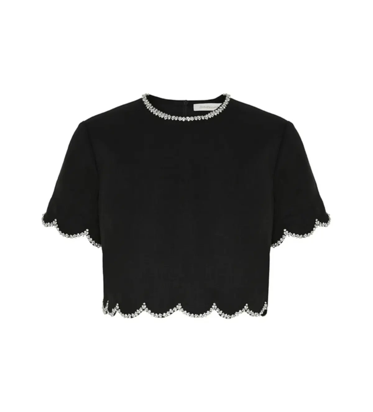 Zimmermann Crush Scallop Top and Skirt Size 0P / AU 6 Set in Black photo 4