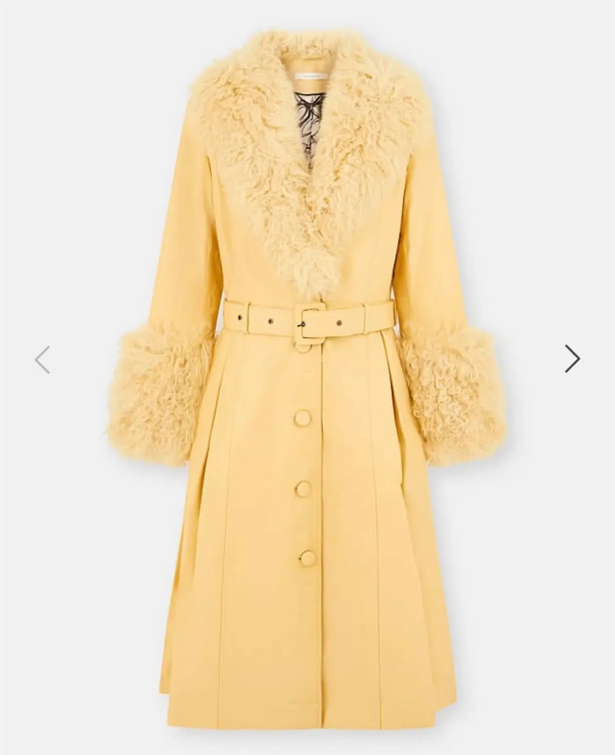 Saks Potts Foxy Shearling Coat Yellow Size 3 / Au 10 photo 2